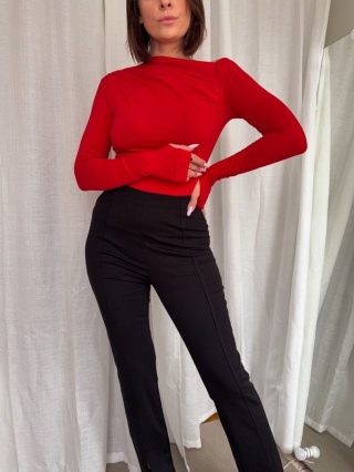 Asymetryczna bluzka Asymmetry Doll czerwona
