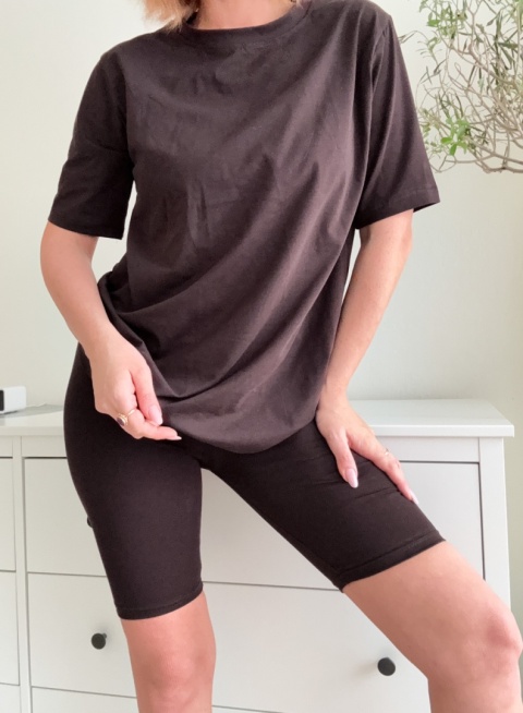 Bawełniany komplet Gabo gorzka czekolada