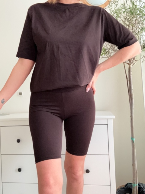 Bawełniany komplet Gabo gorzka czekolada