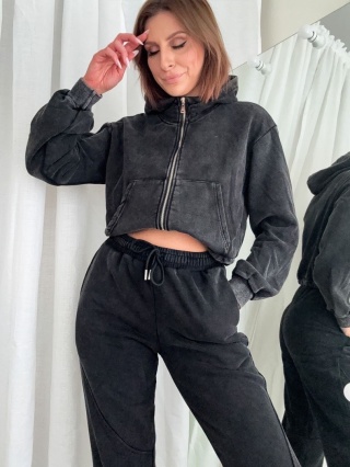 Bawełniany komplet Urban Comfort stone washed black