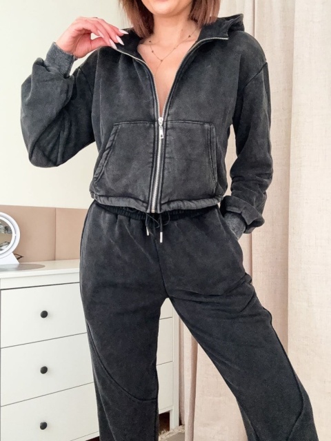 Bawełniany komplet Urban Comfort stone washed black