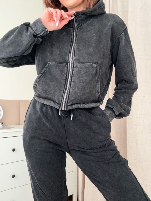 Bawełniany komplet Urban Comfort stone washed black