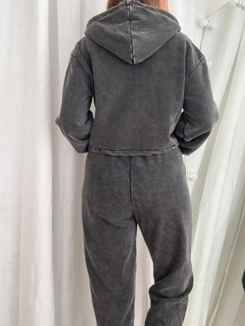 Bawełniany komplet Urban Comfort stone washed graphite