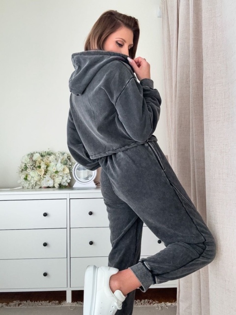 Bawełniany komplet Urban Comfort stone washed graphite