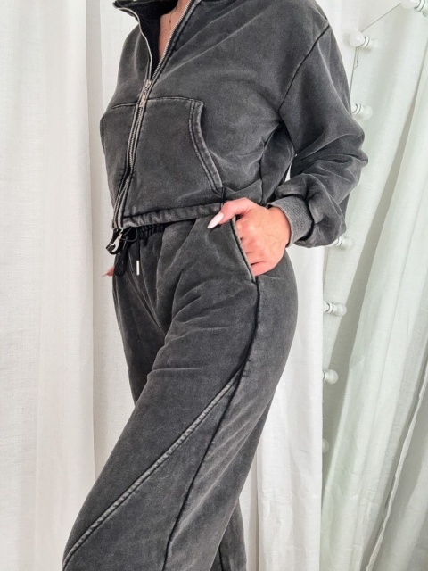 Bawełniany komplet Urban Comfort stone washed graphite