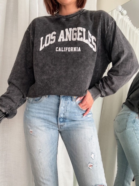 Bluza z bawełny Los Angeles graphite