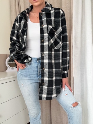 Flanelowa koszula Elise czarna