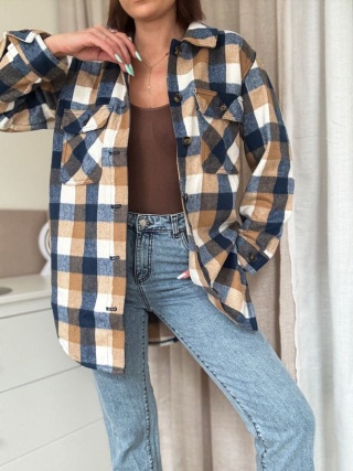 Flanelowa koszula Elise jeansowa