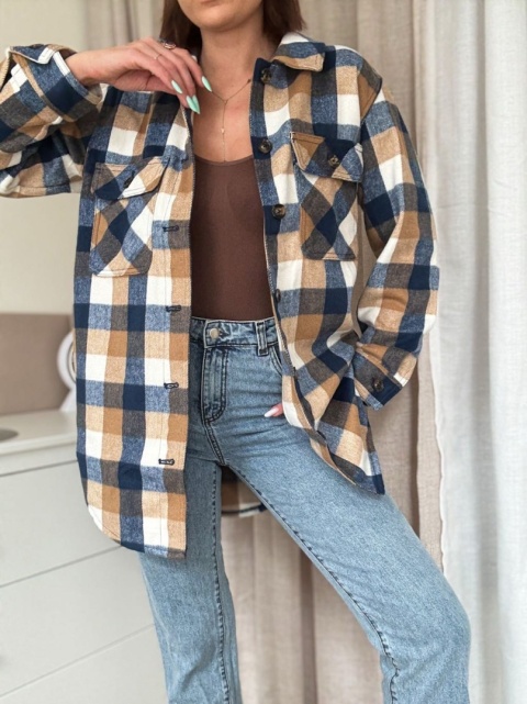 Flanelowa koszula Elise jeansowa