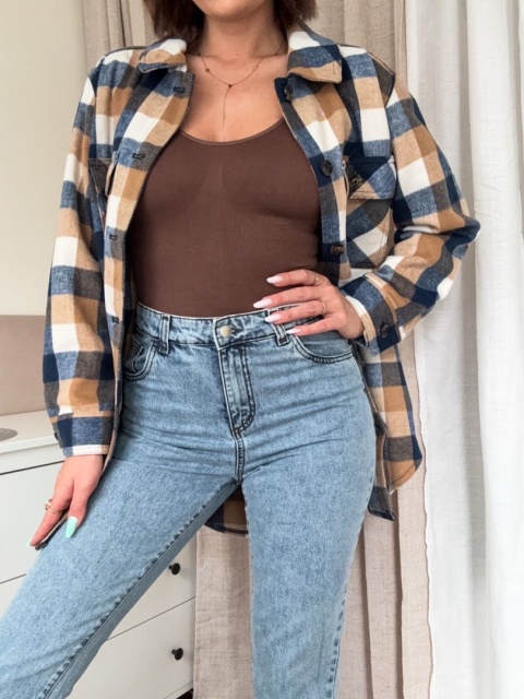 Flanelowa koszula Elise jeansowa