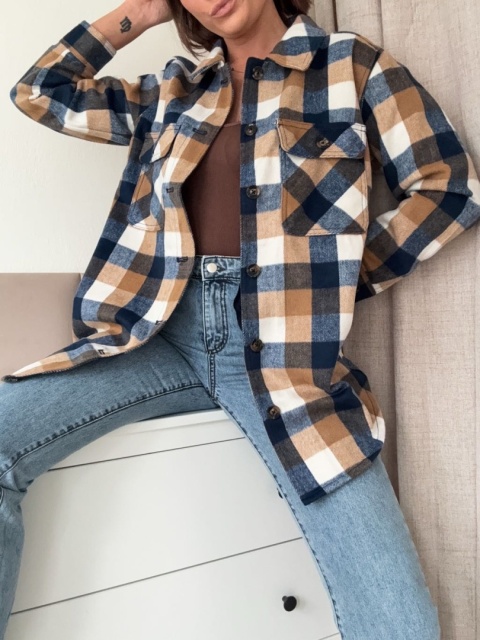 Flanelowa koszula Elise jeansowa