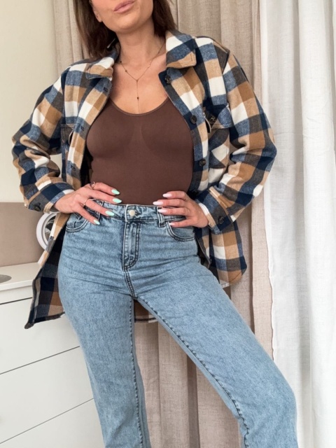 Flanelowa koszula Elise jeansowa