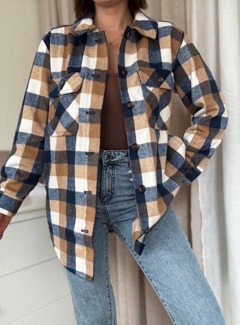 Flanelowa koszula Elise jeansowa
