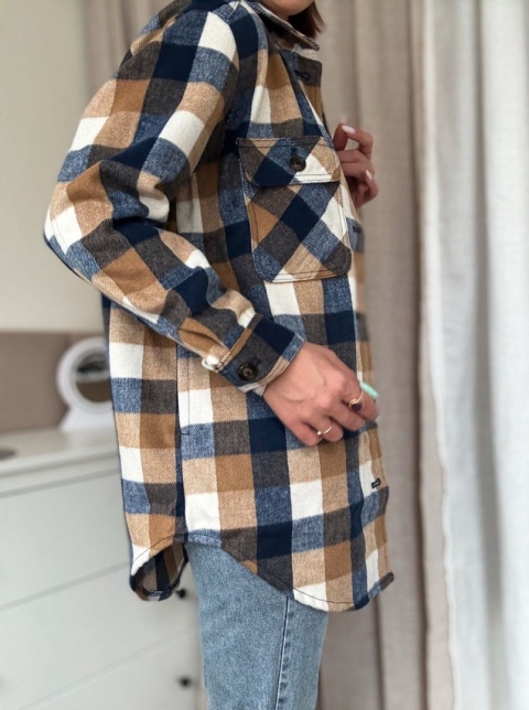 Flanelowa koszula Elise jeansowa