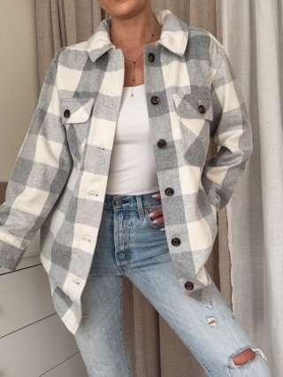 Flanelowa koszula Elise szara