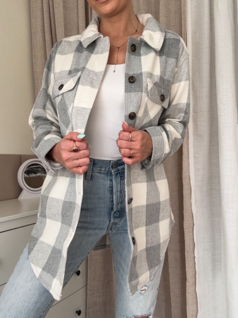 Flanelowa koszula Elise szara