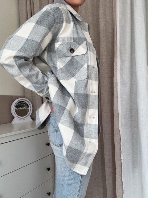 Flanelowa koszula Elise szara