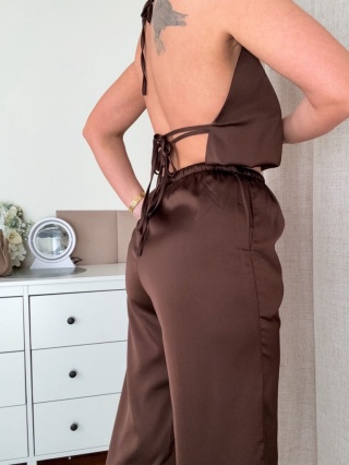 Komplet satynowy Chocolate Satin