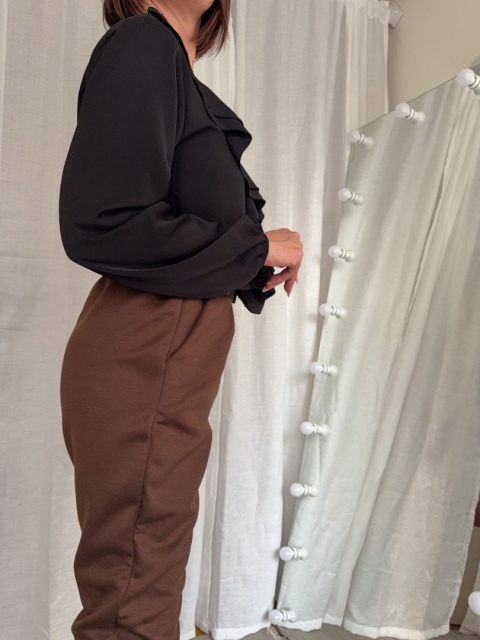 Koszula Ruffle Elegant czarna