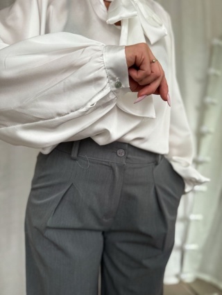 Satynowa koszula Nabu Silk biała