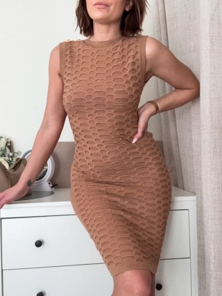 Sukienka kaszmirowa Cashmere Touch karmel