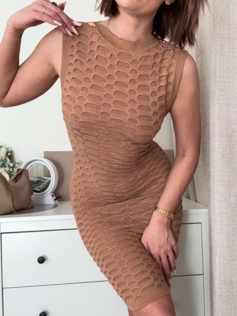 Sukienka kaszmirowa Cashmere Touch karmel