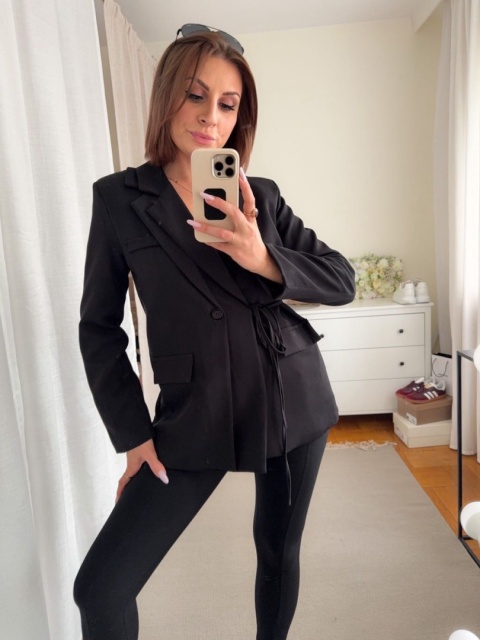 Asymetryczna marynarka Modern Boss czarna