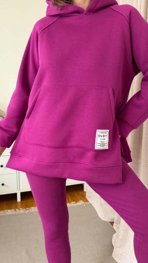 Ciepły komplet Urban Fit Set śliwkowy