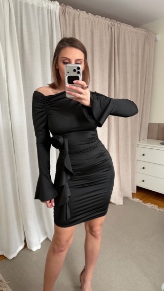 Elastyczna opinająca sukienka Celestian Siren czarna