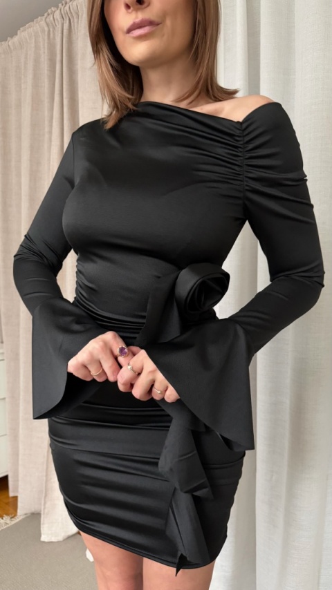 Elastyczna opinająca sukienka Celestian Siren czarna