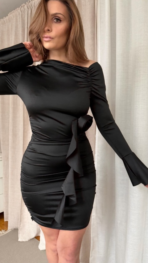 Elastyczna opinająca sukienka Celestian Siren czarna