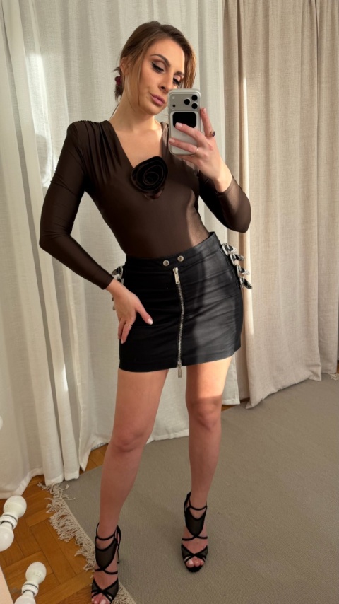 Elastyczne body Rosr Cut-Out czekolada