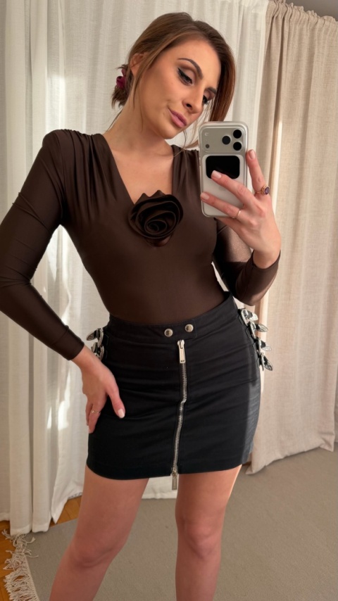 Elastyczne body Rosr Cut-Out czekolada