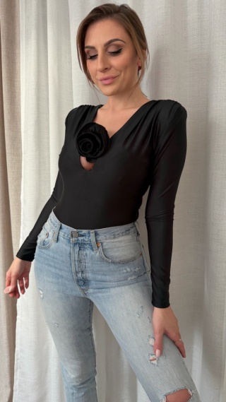 Elastyczne body Rosr Cut-Out czerń