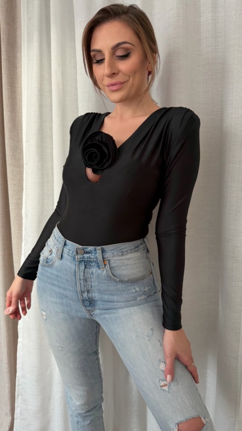 Elastyczne body Rosr Cut-Out czerń