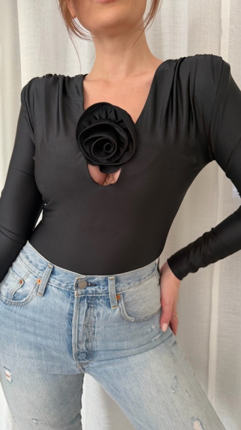 Elastyczne body Rosr Cut-Out czerń