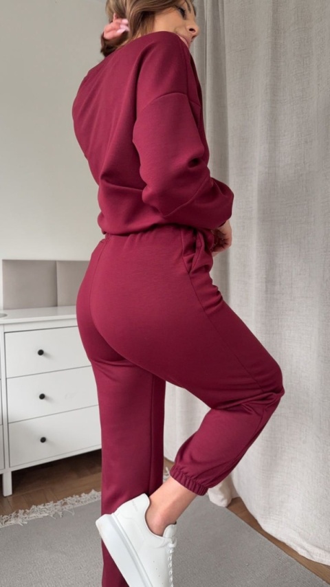Komplet dresowy Buttery Soft Touch bordowy