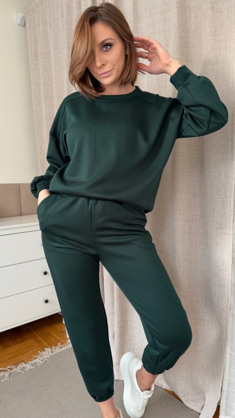 Komplet dresowy Buttery Soft Touch ciemna butelka