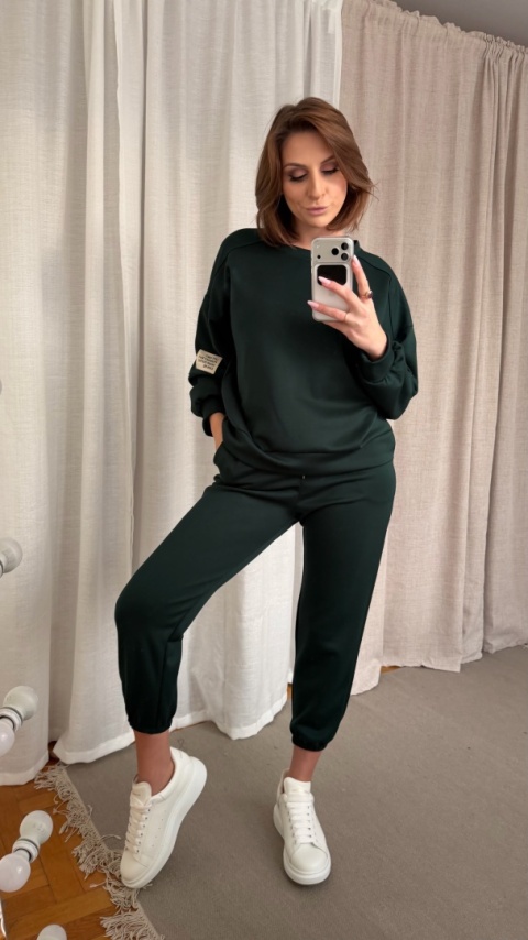 Komplet dresowy Buttery Soft Touch ciemna butelka