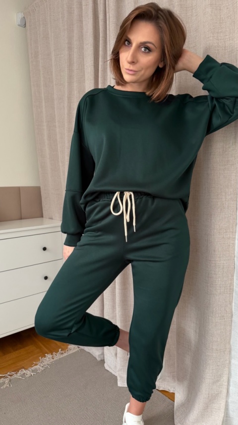 Komplet dresowy Buttery Soft Touch ciemna butelka