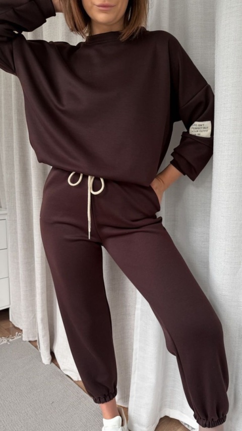 Komplet dresowy Buttery Soft Touch czekoladowy