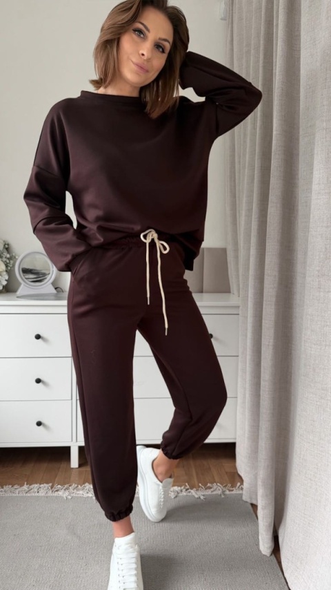 Komplet dresowy Buttery Soft Touch czekoladowy