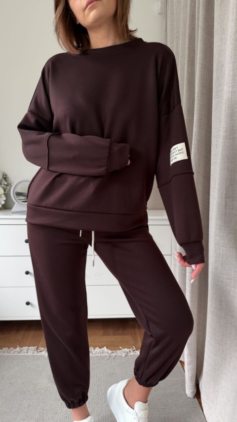 Komplet dresowy Buttery Soft Touch czekoladowy