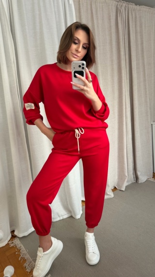 Komplet dresowy Buttery Soft Touch czerwony