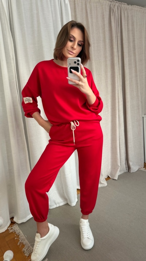 Komplet dresowy Buttery Soft Touch czerwony