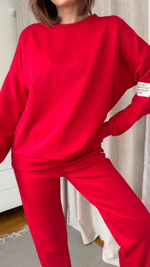 Komplet dresowy Buttery Soft Touch czerwony