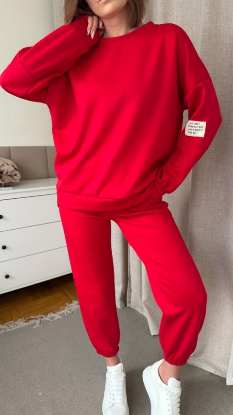 Komplet dresowy Buttery Soft Touch czerwony