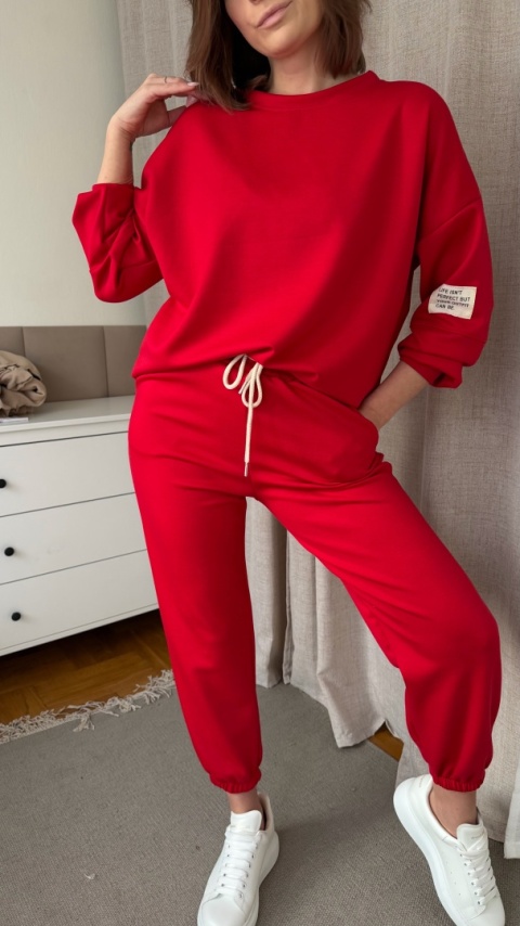 Komplet dresowy Buttery Soft Touch czerwony