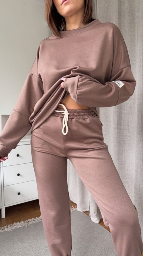 Komplet dresowy Buttery Soft Touch taupe