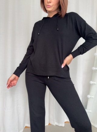 Miękki dzianinowy komplet Stellar Softness czarny